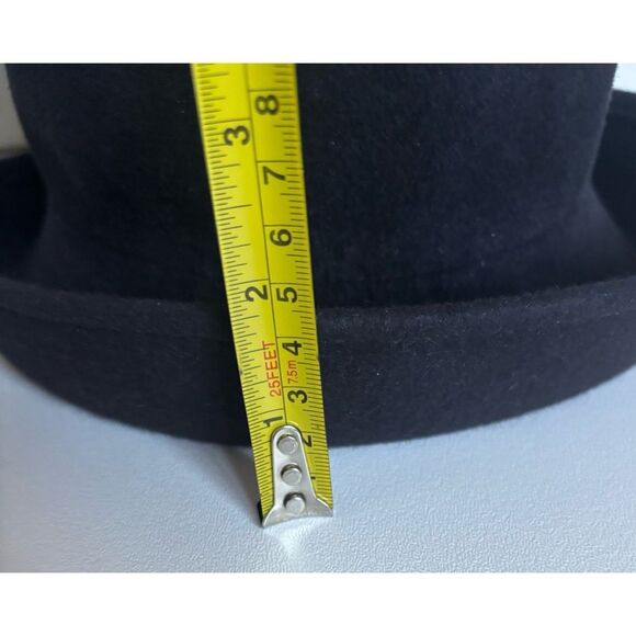 Vintage Eric Javits VELOUR SQUISHEE Hat in Soft Black Regular Adult Size main image 4